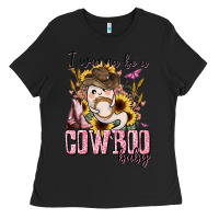 Black i wanna be a cowboo baby halloween Ladies Tee - AdoDesignShop
