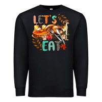 Black lets eat Premium Sweatshirt - CowGirlArtShop