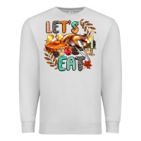Dove Grey lets eat Premium Sweatshirt - CowGirlArtShop
