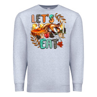 Heather Grey lets eat Premium Sweatshirt - CowGirlArtShop