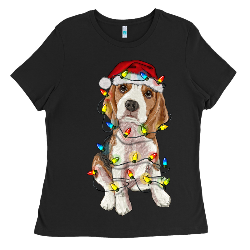 Christmas Beagle Ladies Tee by RanaPortraitStore | Teevron