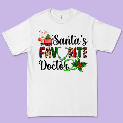 Santa's Favorite Doctor Premium Tee Designed By Adodesignshop
