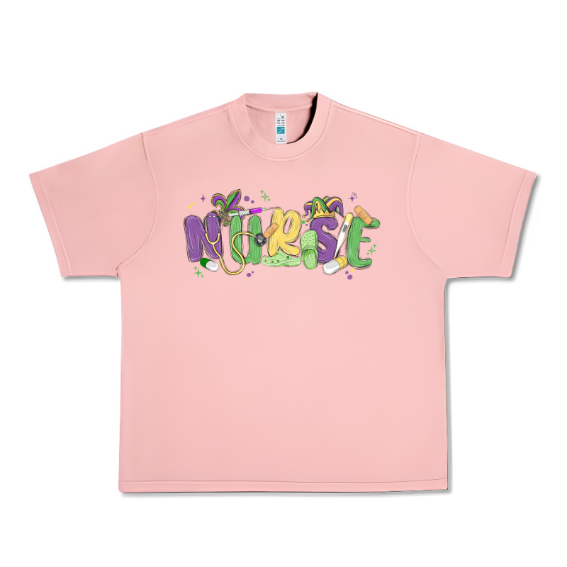 Nurse Mardi Gras Urban Heavy Tee by MaliasSmallBusiness | Teevron