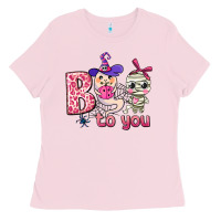 Bubblegum Pink boo to you Ladies Tee - AdoDesignShop