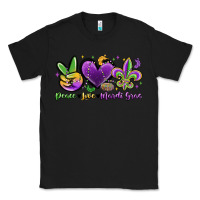 Black peace love mardi gras Classic Tee - MaliasSmallBusiness
