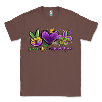 Chestnut peace love mardi gras Classic Tee - MaliasSmallBusiness
