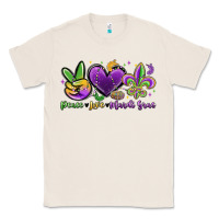 Natural peace love mardi gras Classic Tee - MaliasSmallBusiness