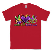 Red peace love mardi gras Classic Tee - MaliasSmallBusiness