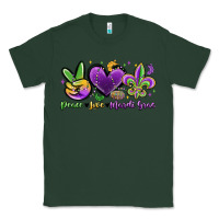 Sports Green peace love mardi gras Classic Tee - MaliasSmallBusiness