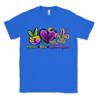 True Royal peace love mardi gras Classic Tee - MaliasSmallBusiness