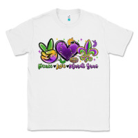 White peace love mardi gras Classic Tee - MaliasSmallBusiness