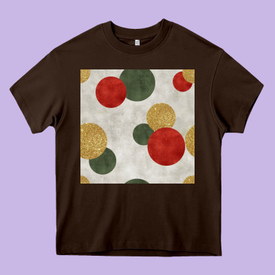Christmas Points Seamless Pattern Heavy Core Tee Designed By Bundleandbundleshop