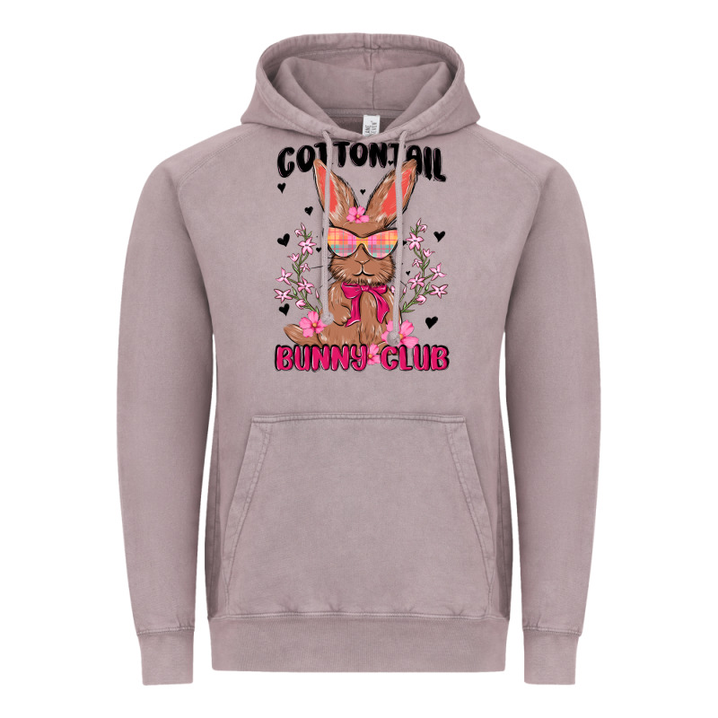 Cottontail Bunny Club Vintage Hoodie by MaliasSmallBusiness | Teevron