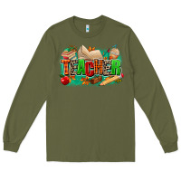 Army Green teacher fall Long Sleeve Tee - MaliasSmallBusiness