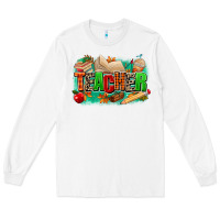 White teacher fall Long Sleeve Tee - MaliasSmallBusiness