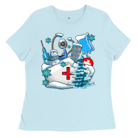 Baby Blue Winter Nurse life Ladies Tee - AdoDesignShop