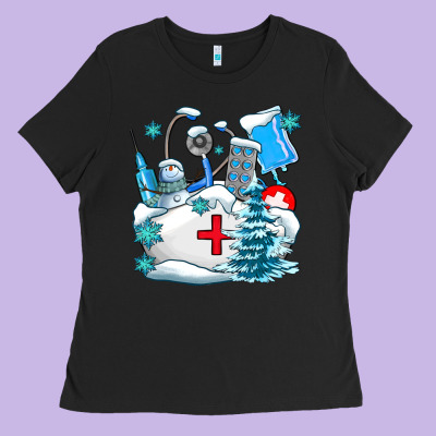 Winter Nurse Life Ladies Tee Designed By Adodesignshop