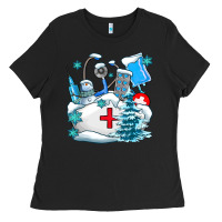 Black Winter Nurse life Ladies Tee - AdoDesignShop
