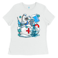 White Winter Nurse life Ladies Tee - AdoDesignShop