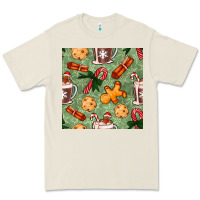 Bone christmas hot chocolate and cookies seamless pattern Premium Tee - BundleAndBundleShop