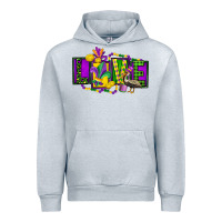 Heather Grey mardi gras love Urban Hoodie - FaDigitalArtStudio