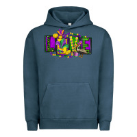 Pigment Midnight Navy mardi gras love Urban Hoodie - FaDigitalArtStudio