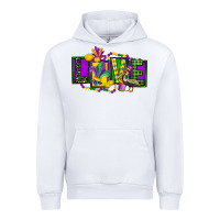 White mardi gras love Urban Hoodie - FaDigitalArtStudio