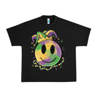 Black smiley face mardi gras Urban Heavy Tee - MaliasSmallBusiness