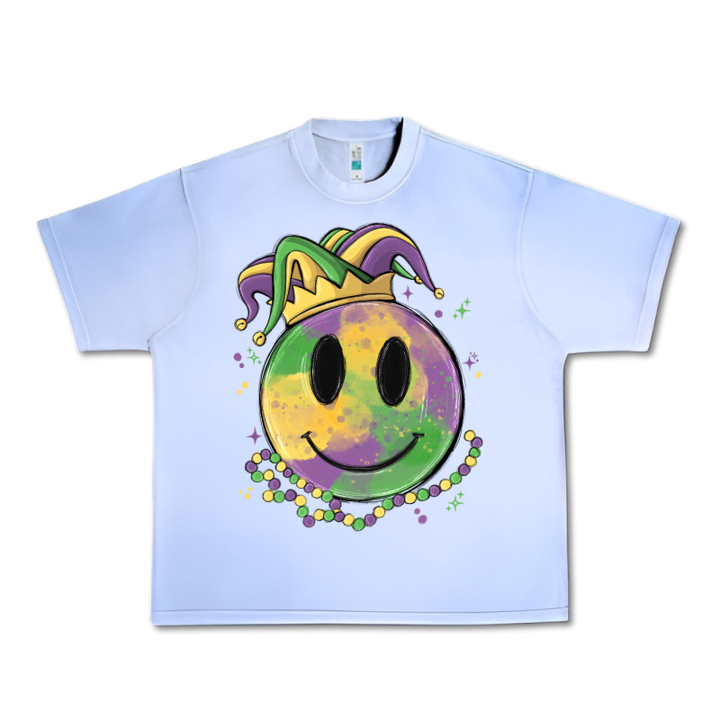 Smiley Face Mardi Gras Urban Heavy Tee by MaliasSmallBusiness | Teevron