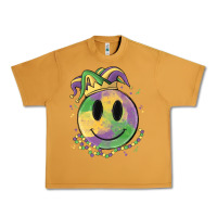 Peanut Butter smiley face mardi gras Urban Heavy Tee - MaliasSmallBusiness