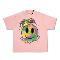 Salmon smiley face mardi gras Urban Heavy Tee - MaliasSmallBusiness
