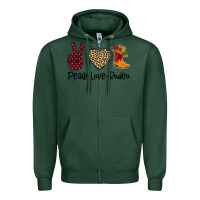 Sports Green Peace Love Rodeo Zipper Hoodie - Bettercallsaul