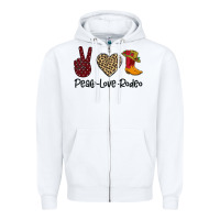 White Peace Love Rodeo Zipper Hoodie - Bettercallsaul