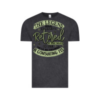 Vintage Black the legend has officially retired Vintage Tee - MaliasSmallBusiness