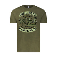 Vintage Olive the legend has officially retired Vintage Tee - MaliasSmallBusiness