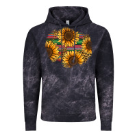 Cloud Black sunflower leopard serape patch Vintage Hoodie - Jasminsmagicworld