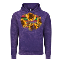 Cloud Purple sunflower leopard serape patch Vintage Hoodie - Jasminsmagicworld