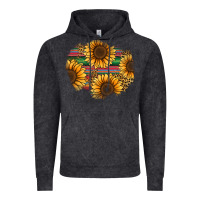 Vintage Black sunflower leopard serape patch Vintage Hoodie - Jasminsmagicworld