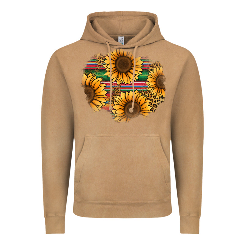 Sunflower Leopard Serape Patch Vintage Hoodie by Jasminsmagicworld | Teevron