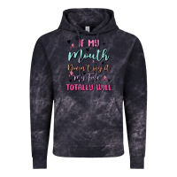 Cloud Black if my mouth doesn't say it my face totally will Vintage Hoodie - MaliasSmallBusiness
