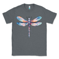 Charcoal Heather dragonfly Classic Tee - MaliasSmallBusiness