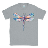 Heather Grey dragonfly Classic Tee - MaliasSmallBusiness