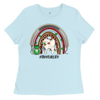 Baby Blue Christmas dental life rainbow Ladies Tee - JahusDesignShop