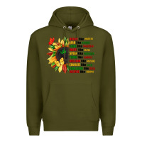 Army Green dream like martin juneteenth Premium Hoodie - CowGirlArtShop