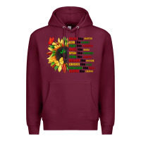 Burgundy dream like martin juneteenth Premium Hoodie - CowGirlArtShop