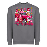 Storm Tis' the season pink Christmas gnomes truck Heavyweight Sweatshirt - NancyCooperArtShop