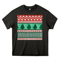 Asphalt christmas trees hand drawn seamless pattern Heavy Core Tee - BundleAndBundleShop