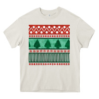 Cream christmas trees hand drawn seamless pattern Heavy Core Tee - BundleAndBundleShop