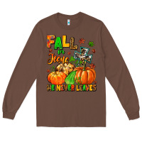 Chestnut fall for jesus he never leaves Long Sleeve Tee - MaliasSmallBusiness