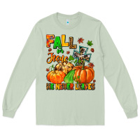 Matcha fall for jesus he never leaves Long Sleeve Tee - MaliasSmallBusiness
